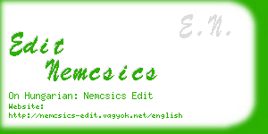 edit nemcsics business card